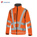 Chaqueta de seguridad reflectante personalizada de lana de 3 m, Chaqueta de seguridad de alta visibilidad de alta visibilidad Shell Soft Vis